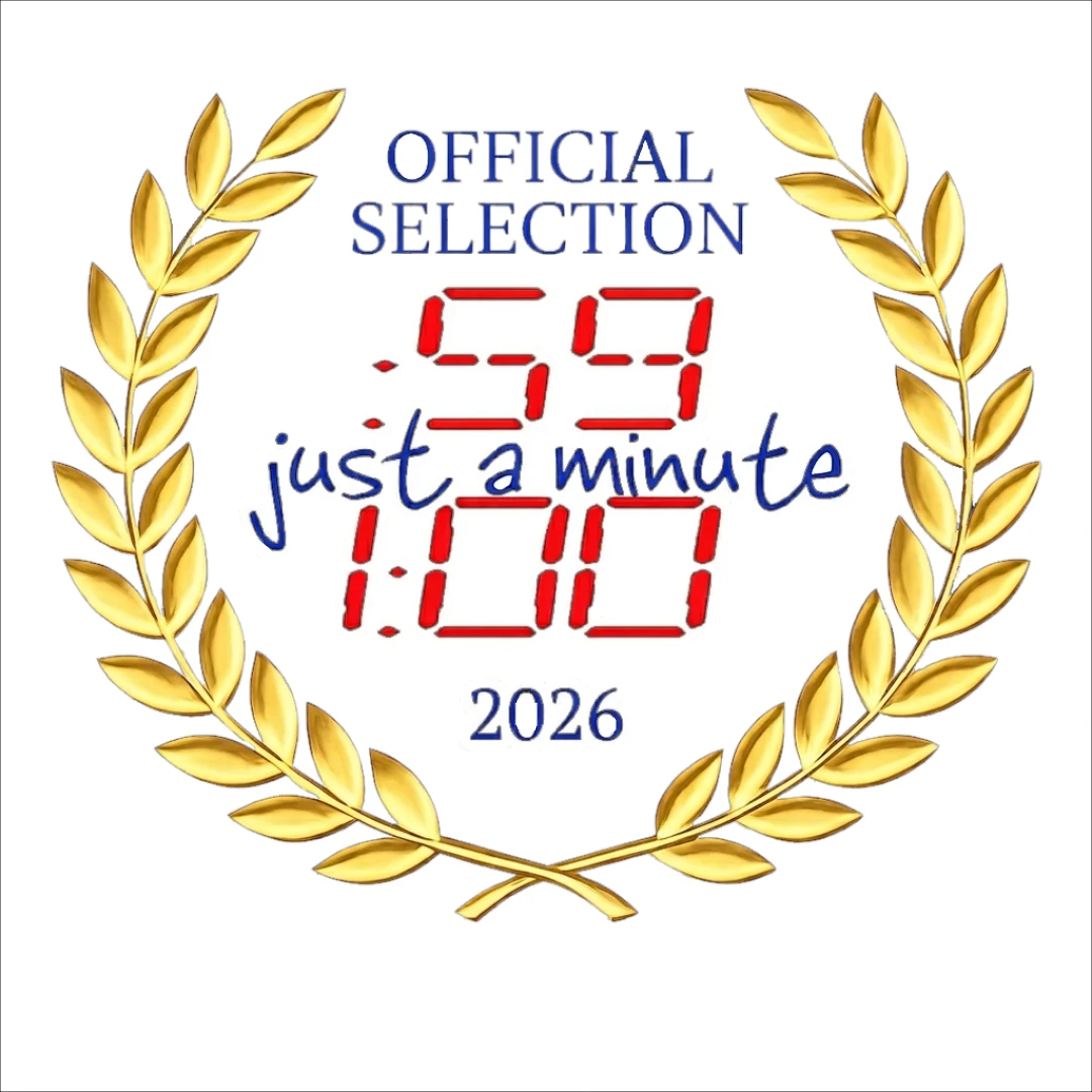 Official Selection laurel from the 2026 Just a Minute competition