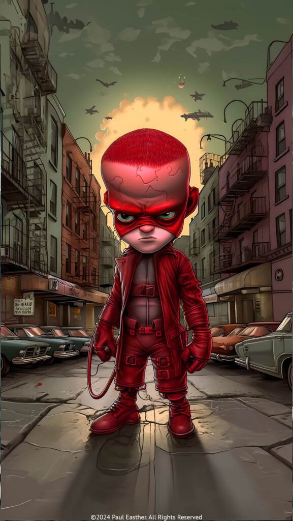 Printable Cyber Boy 4 character artwork by Paul Easther