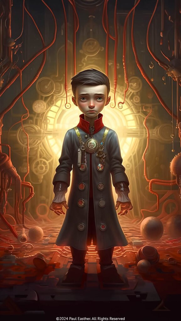 Printable Cyber Boy 6 character artwork by Paul Easther