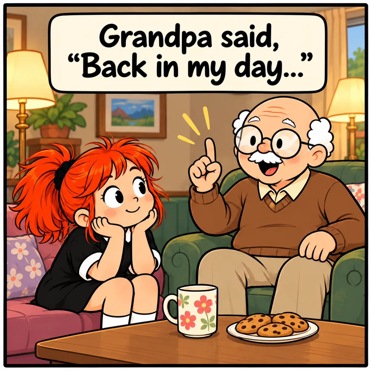 Back in My Day — Lil Juno comic, panel 1 of 4