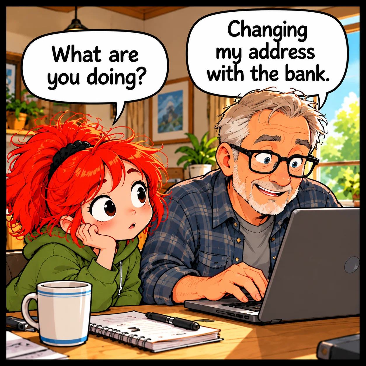 Changing My Address — Lil Juno comic, panel 1 of 4