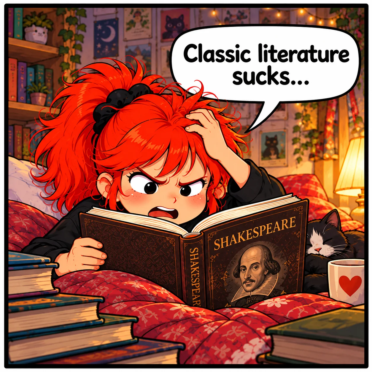 Classic Literature — Lil Juno comic, panel 1 of 4