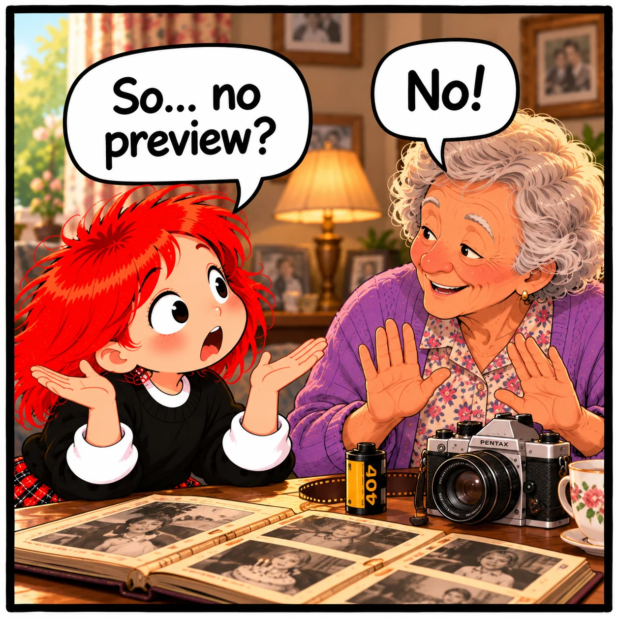 Film Camera — Lil Juno comic, panel 3 of 4