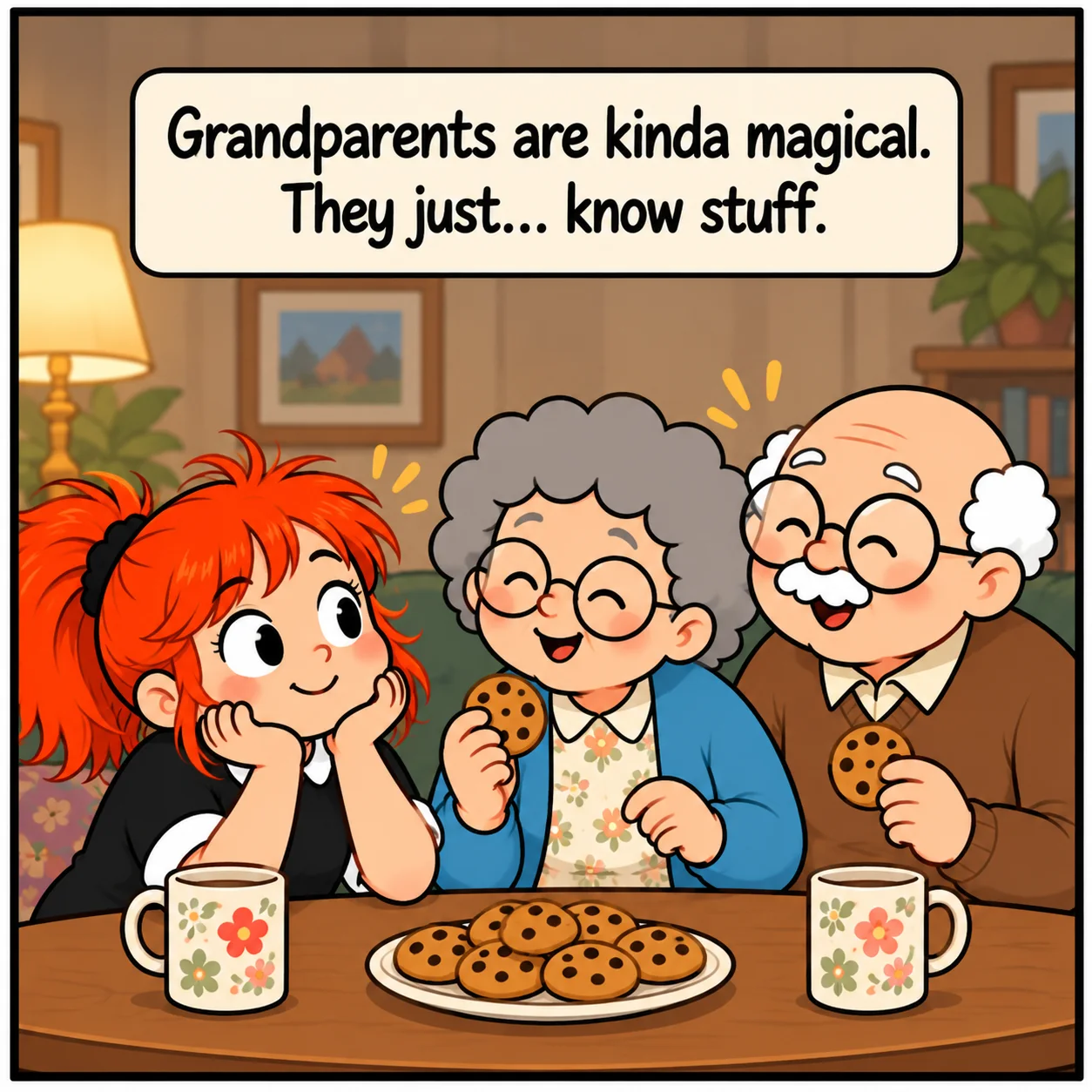 Grandparents Know Stuff — Lil Juno comic, panel 1 of 4