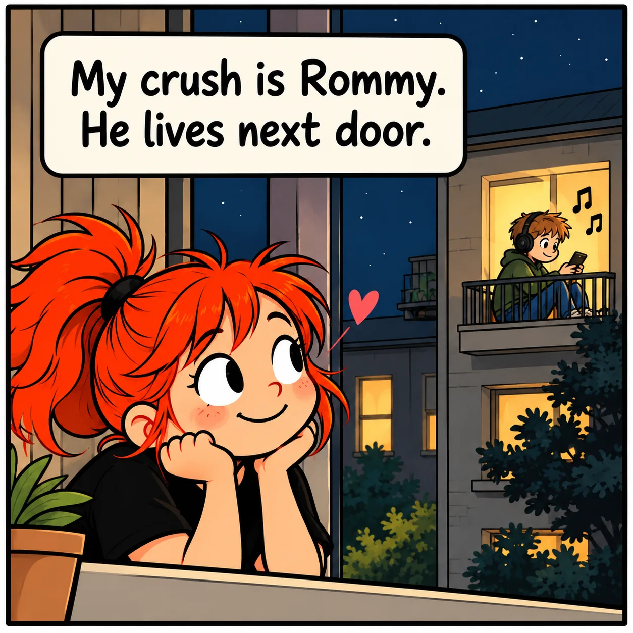 Rommy — Lil Juno comic, panel 1 of 4