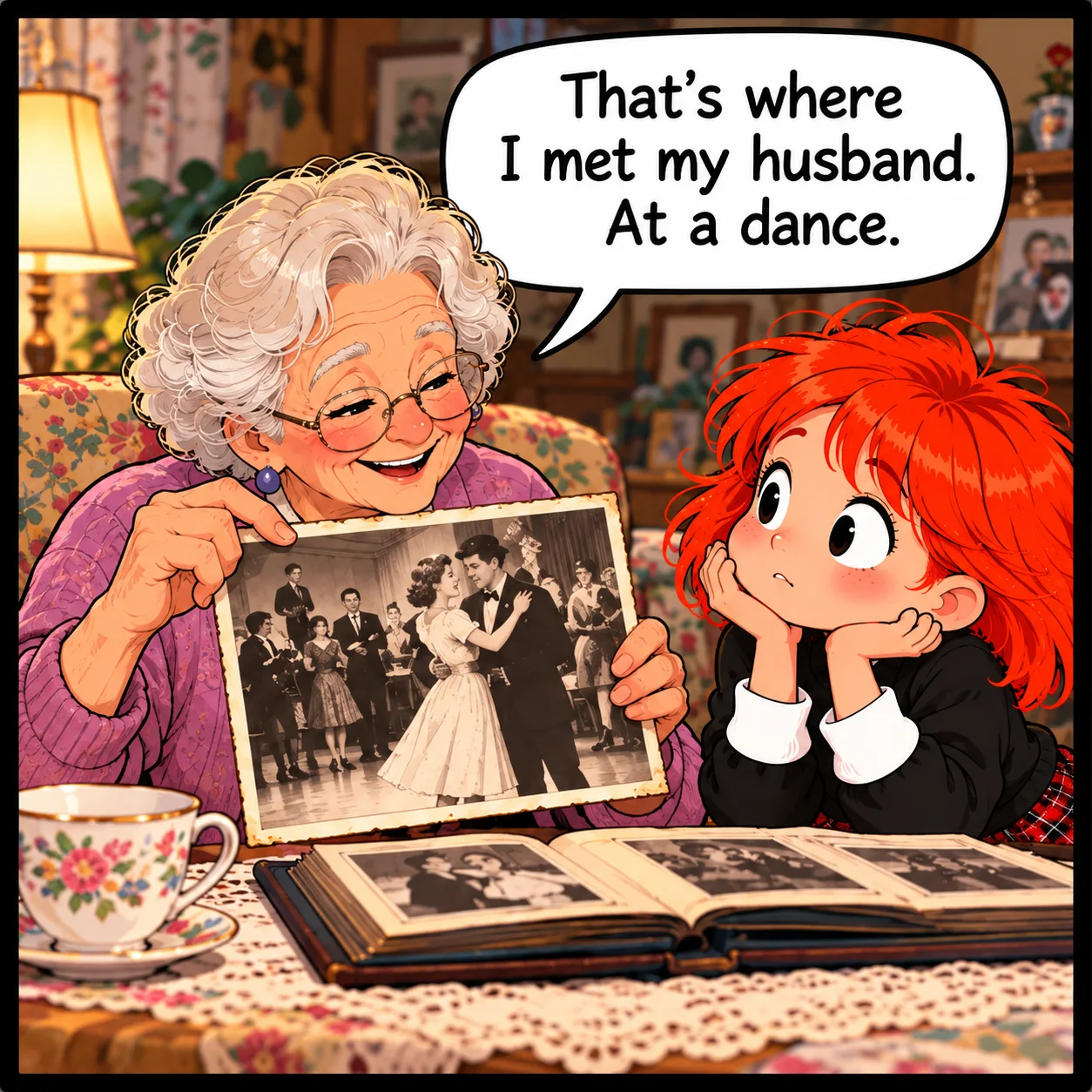 The Dance — Lil Juno comic, panel 1 of 4