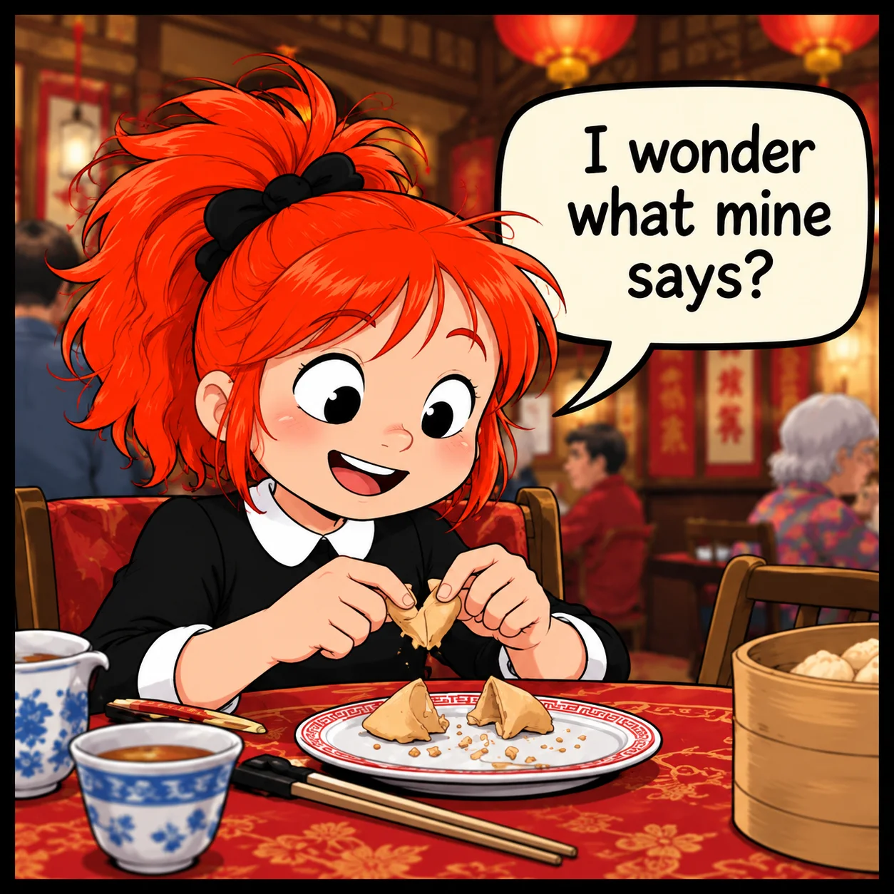 The Fortune Cookie — Lil Juno comic, panel 2 of 4