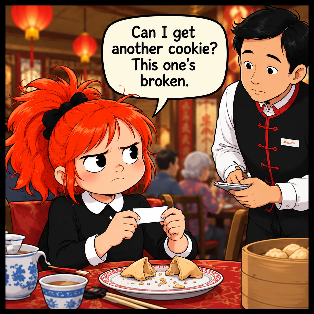 The Fortune Cookie — Lil Juno comic, panel 4 of 4