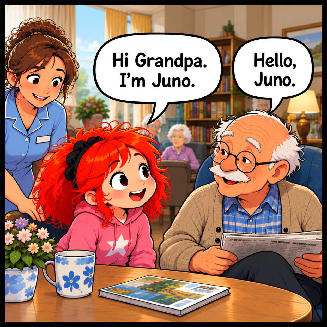 The Introduction — Lil Juno comic, panel 2 of 4