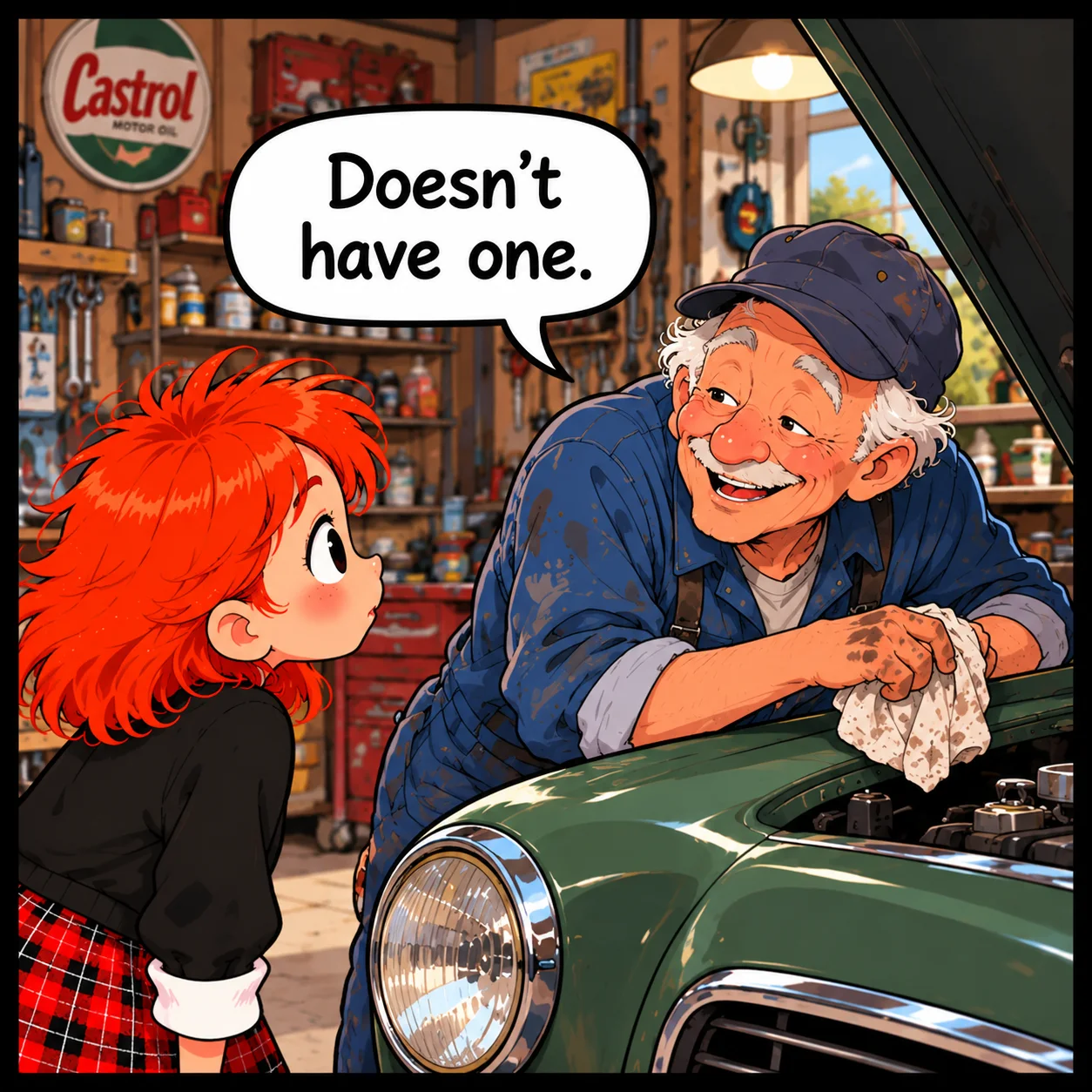 The Mechanic — Lil Juno comic, panel 2 of 4