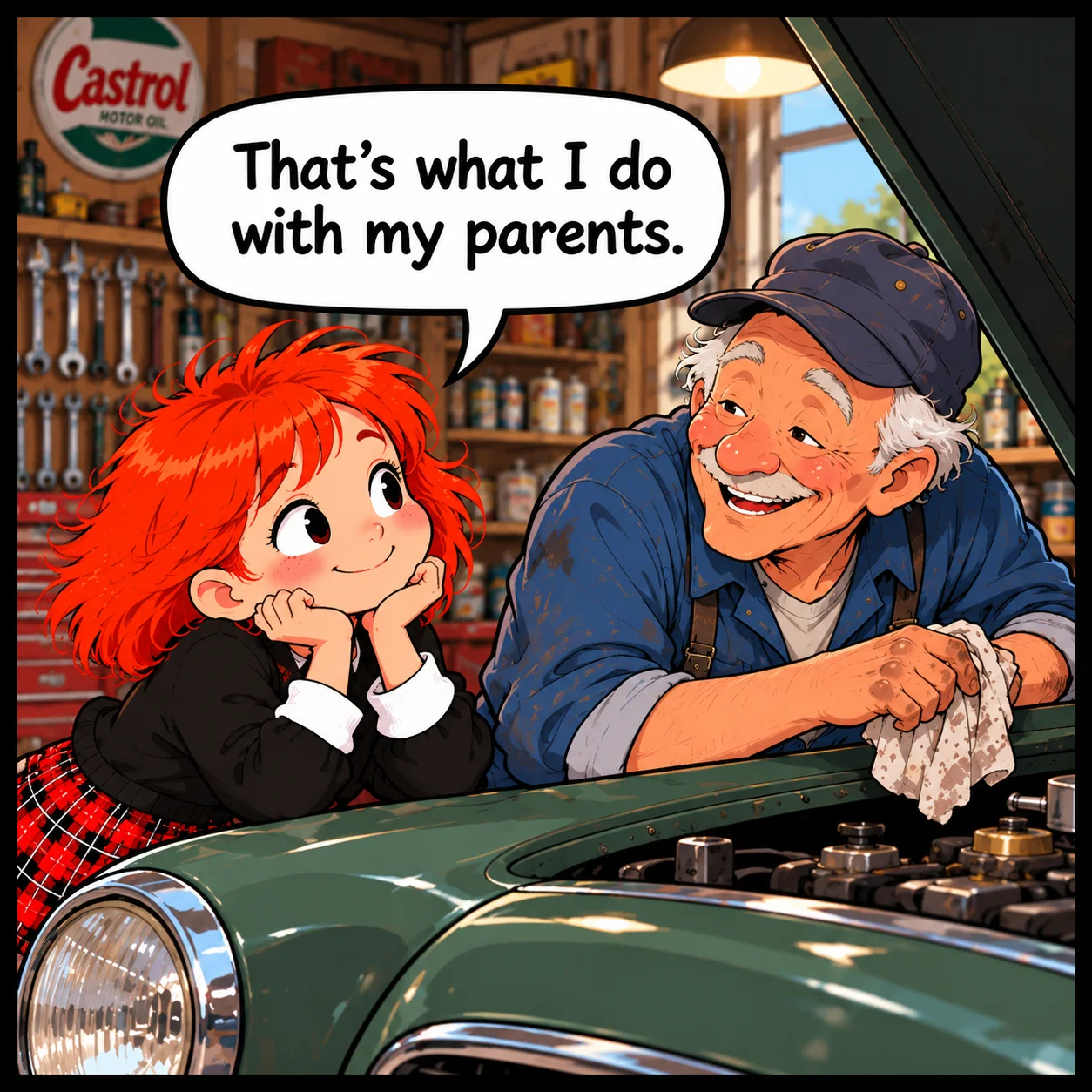 The Mechanic — Lil Juno comic, panel 4 of 4