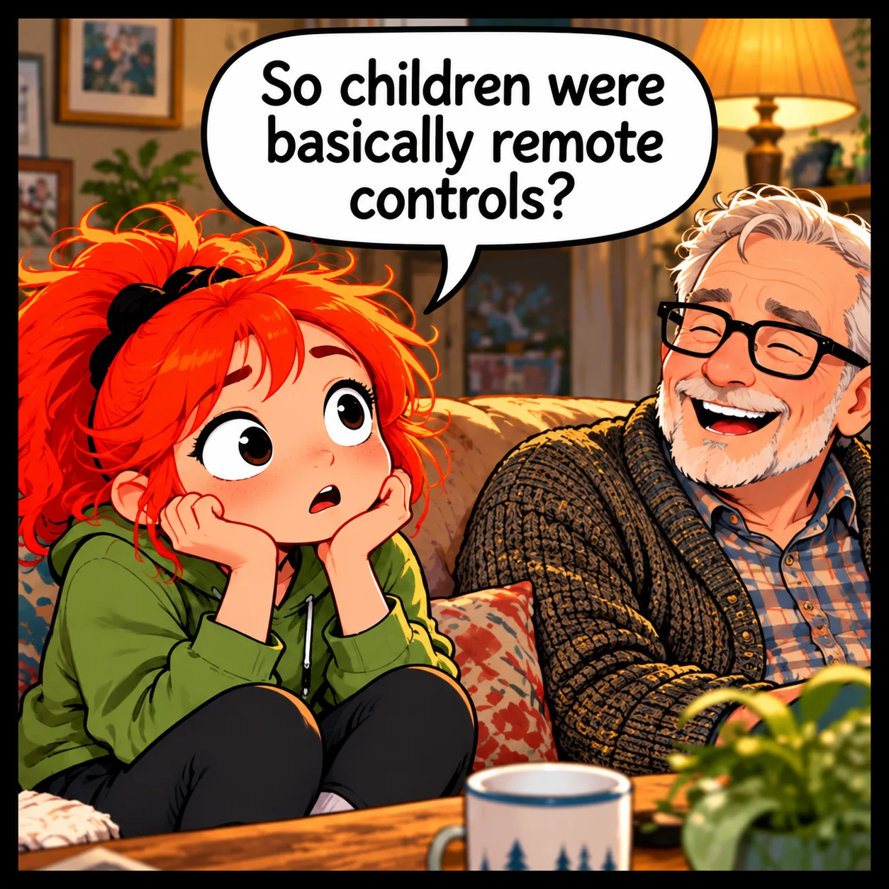 The Remote Control — Lil Juno comic, panel 4 of 4