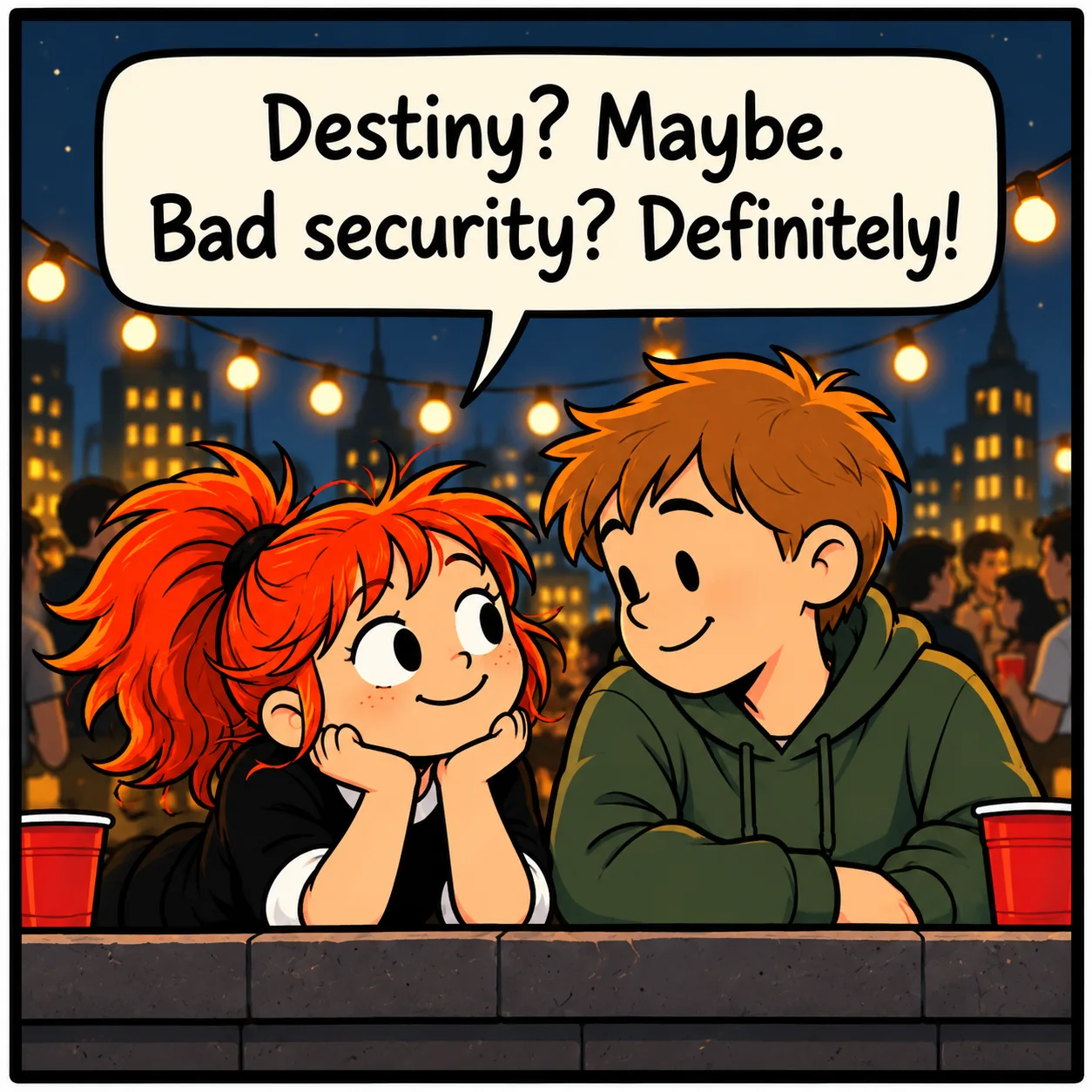 The Rooftop Party — Lil Juno comic, panel 2 of 4