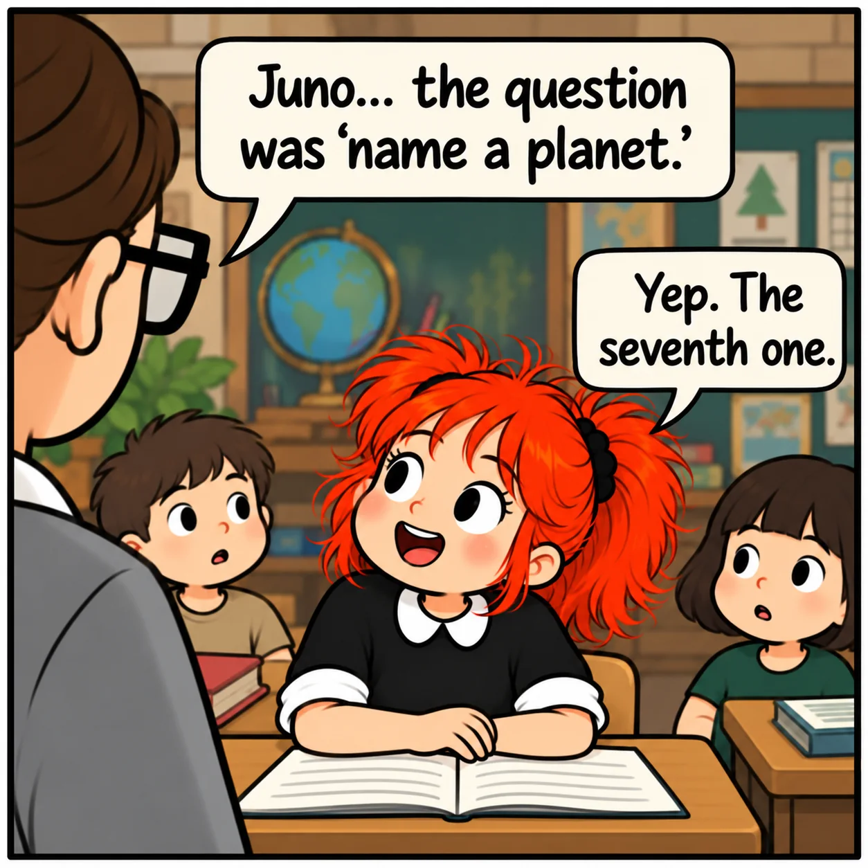 The Seventh Planet — Lil Juno comic, panel 4 of 4