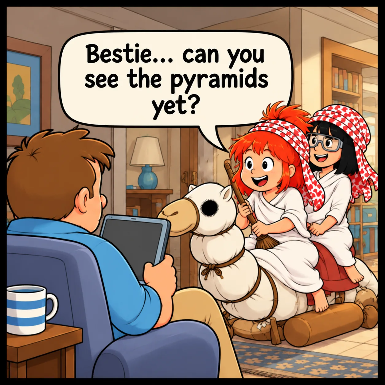 Title The Pyramids — Lil Juno comic, panel 1 of 4