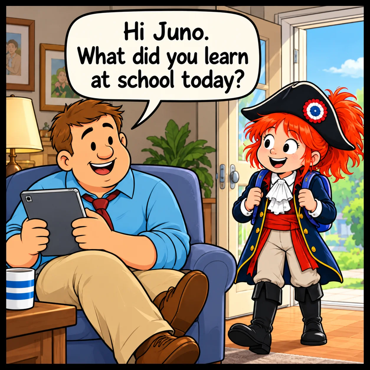What Did You Learn Today? — Lil Juno comic, panel 1 of 4