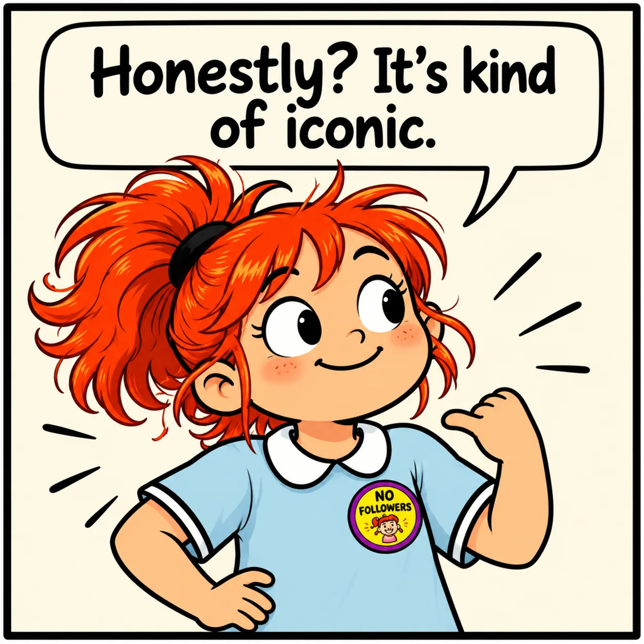 Zero Followers — Lil Juno comic, panel 2 of 4