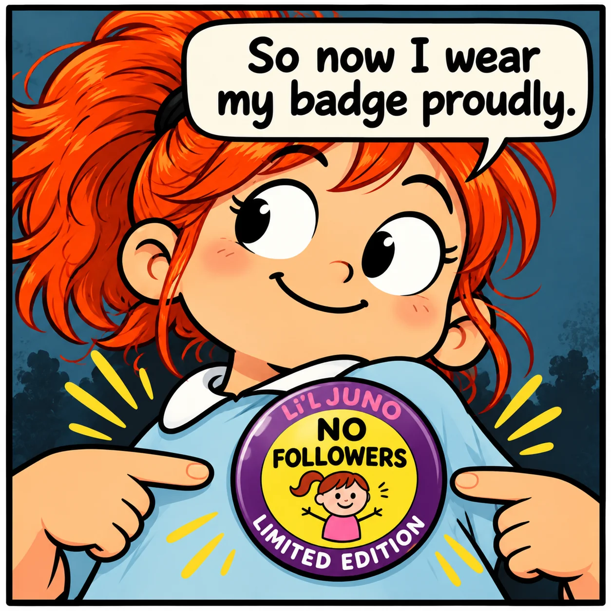 Zero Followers — Lil Juno comic, panel 4 of 4